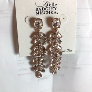 Crystal Earrings in Rose Gold Setting